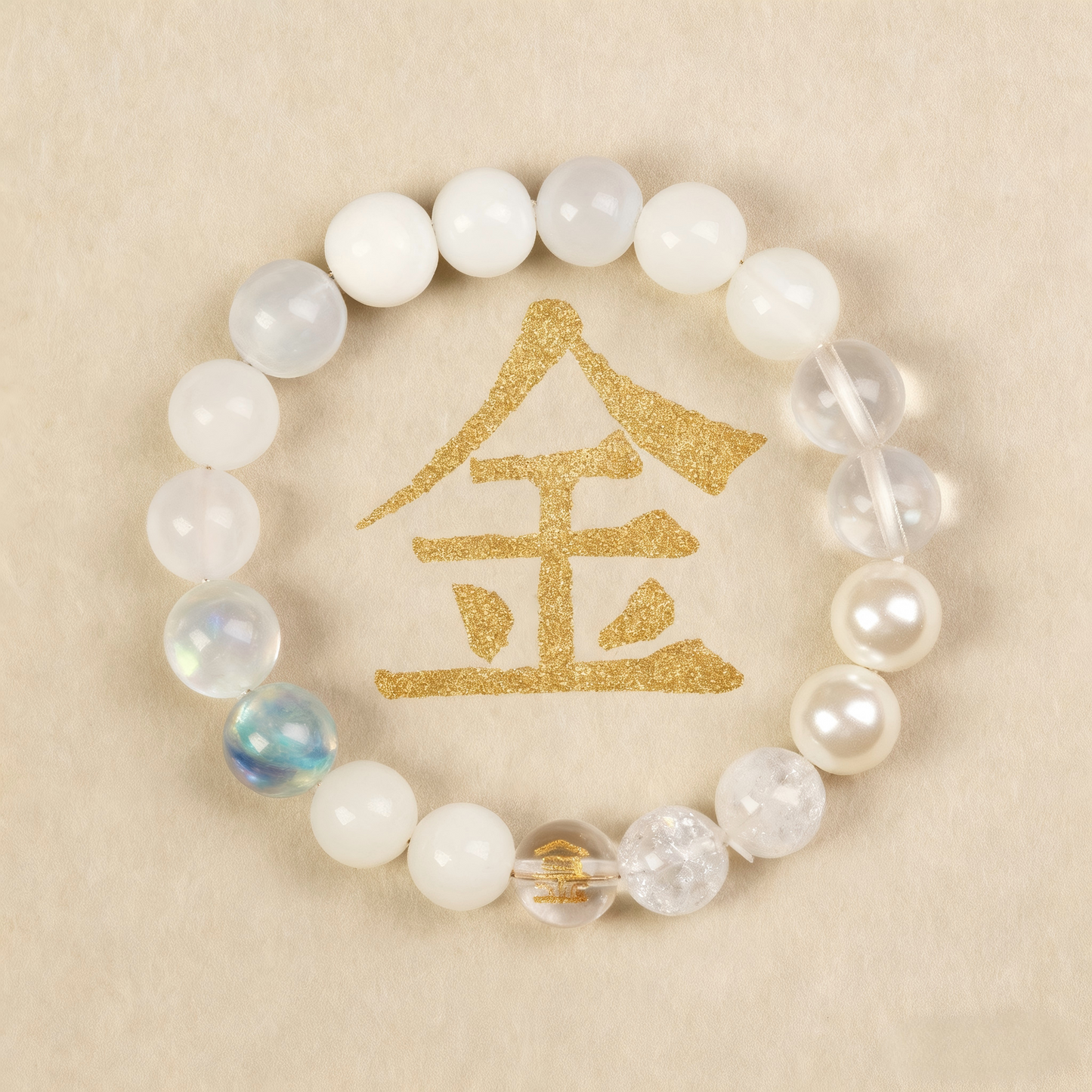 White Crystal Multi-Gem Bracelet - For Metal Zodiac