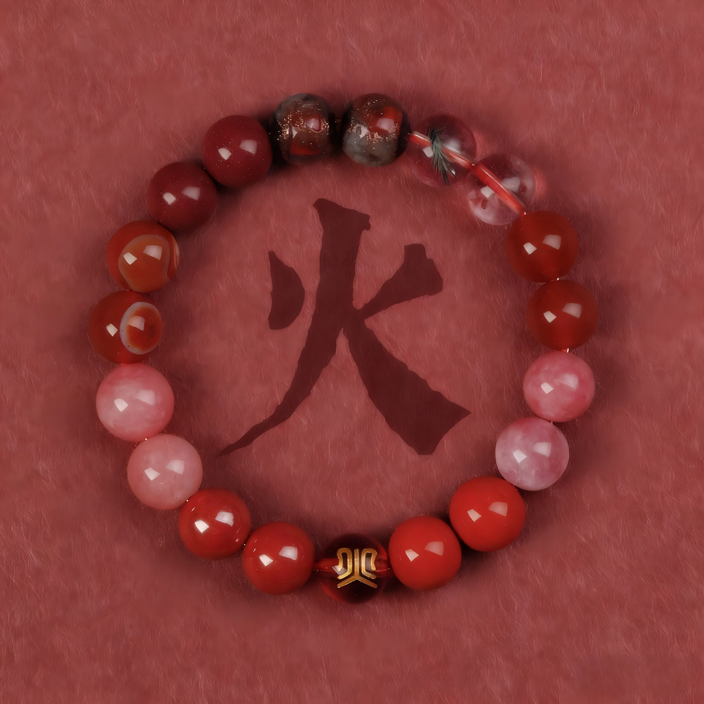 Red Agate Multi-Gem Bracelet - For Fire Zodiac