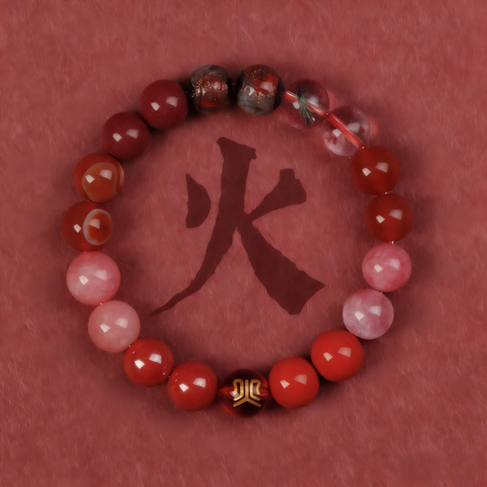 Red Agate Multi-Gem Bracelet - For Fire Zodiac